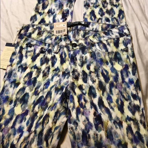Big Star Watercolor Leopard Jeans NWT - Picture 4 of 7